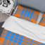 Ensemble de housse de couette en microfibre bleu / orange 3 pièces-69892551