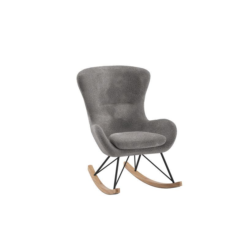 Rocky Upholstered Rocking Chair, Black