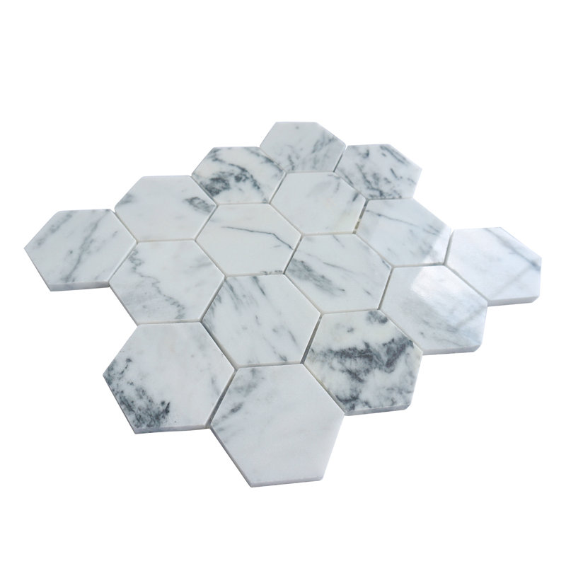 Carreau de mosaïque en marbre poli naturel 12,01 po x 10,44 po