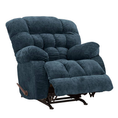 Anky Oversized Chaise Rocker Recliner with Extra Extension Footrest Lark Manor Upholstery Color: Gray Polyester