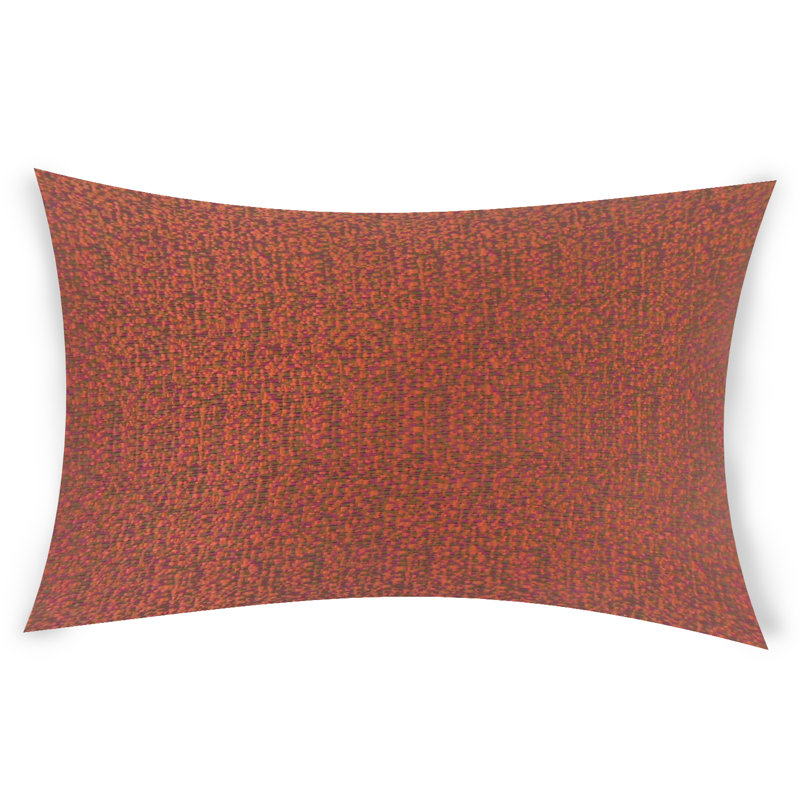 Feather Reversible Throw Pillow, Red, 14" x 48"