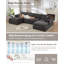 Canapé modulaire en forme de U avec poufs convertibles Boneless-350673212