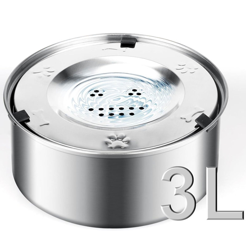 Bouchon d'eau pour chien en acier inoxydable, 0.79Gal