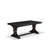 9-piece dining set includes a wooden table and 8 Light Beige Linen Fabric dining chairs & black legs with Button Tufted Back - Sand Blasting Black Finish.