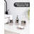 Silver bathroom accessory set