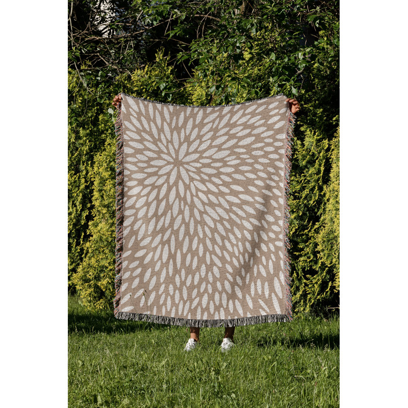 Jeté en coton Addy, 50x70, Beige