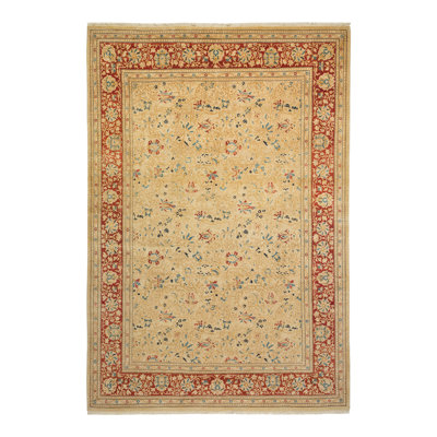 Tapis unique en laine noué à la main 6 pi 1 po x 8 pi 10 po nouvel âge Rodnee