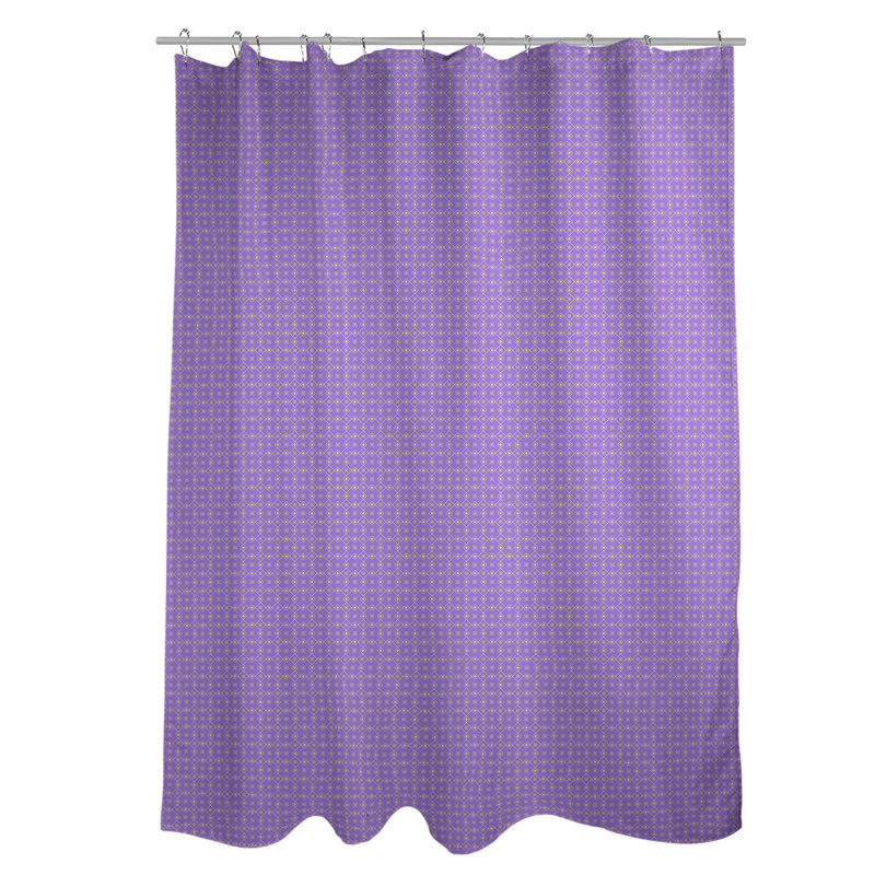 Rideau simple à deux napperons, Mauve / Jaune