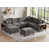 Tissu gris foncé