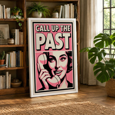 Call Up the Past Retro - Wrapped Canvas