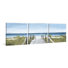 Sweeping Ocean View - 3 Piece Wrapped Canvas Painting