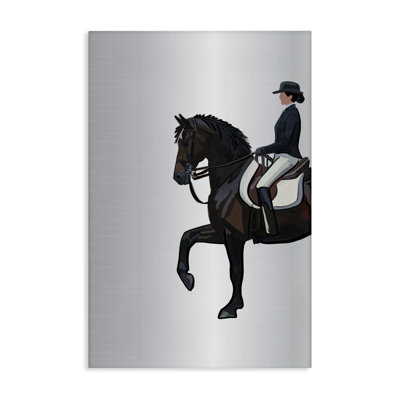 Art équestre sur toile jockey et cheval par Amelia Noyes
