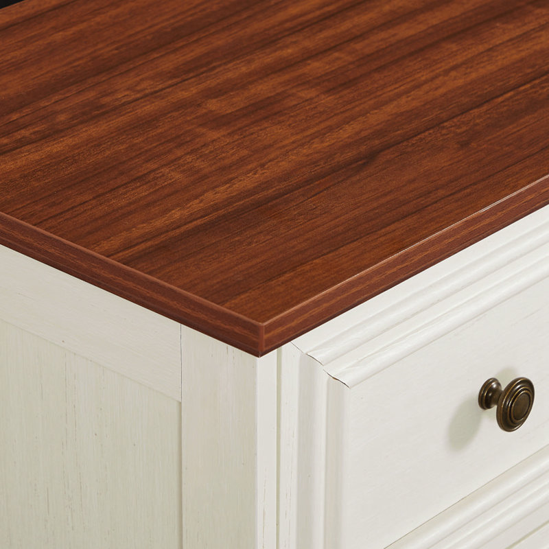 Commode 7 tiroirs pour chambre à coucher, Blanc