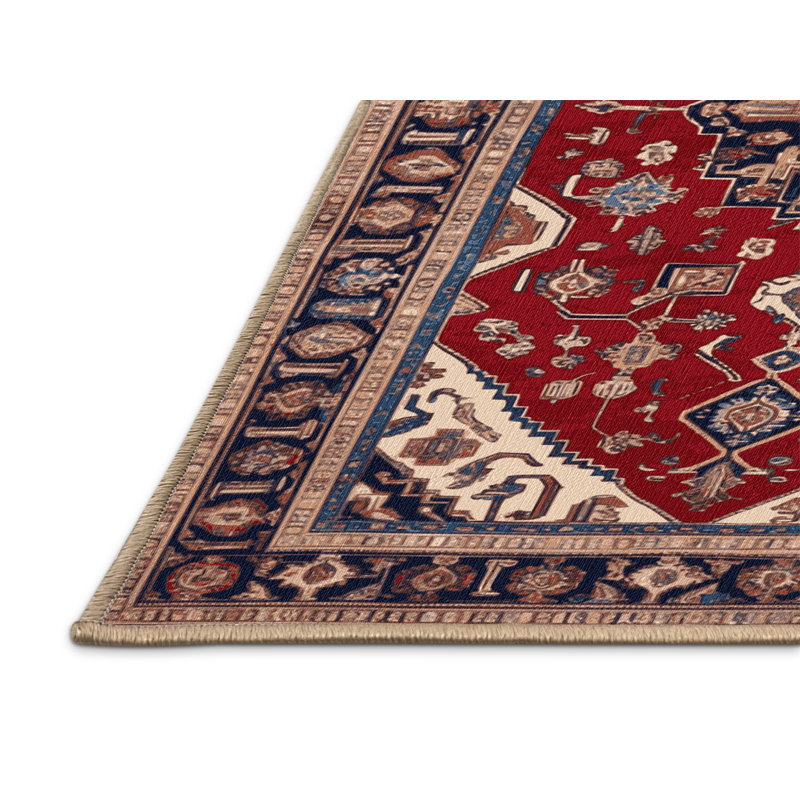 Tapis brun lavable à la machine, Rectangle de 5 pi x 8 pi