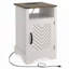 Farmhouse Nightstand Side Table with Electrical Outlets Charging Station
