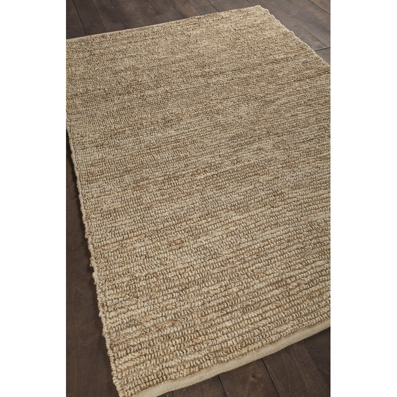 Tapis en jute de couleur unie Gracie Oaks Reynoldo, Rectangle 5 pi x 7 pi 6 po
