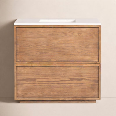 Hudson 36" Genuine Marble Single Bathroom Vanity