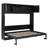 Queen Size Murphy Wall Bed with Built-in Storage Cabinets, Space-Saving Platform Bed, Black-1829981936