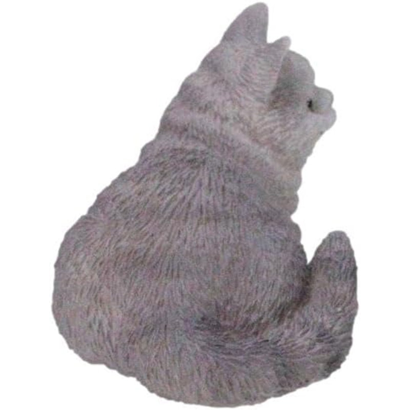 Mini-figurine réaliste de chat chaton gris
