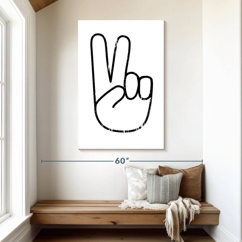 Khazi Peace Sign, 48" H x 32" W