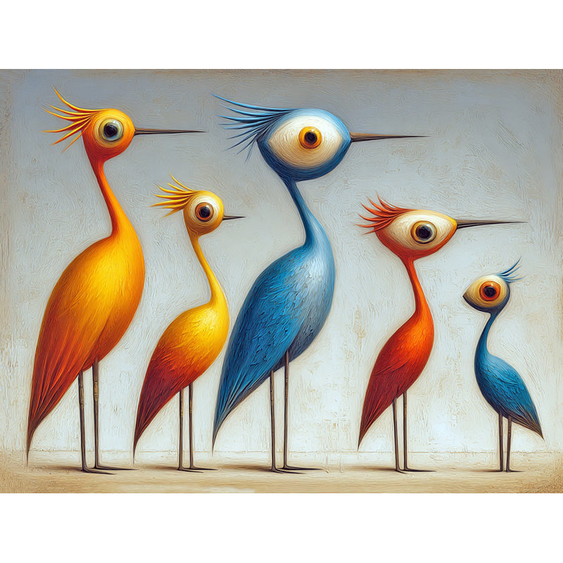 Oiseaux d’expression - Hérons accrocheurs surréels