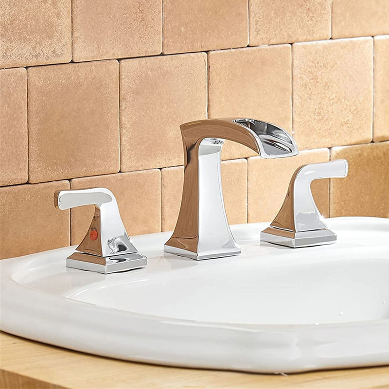 2-handle Bathroom Faucet with Drain Assembly, Polished Chrome