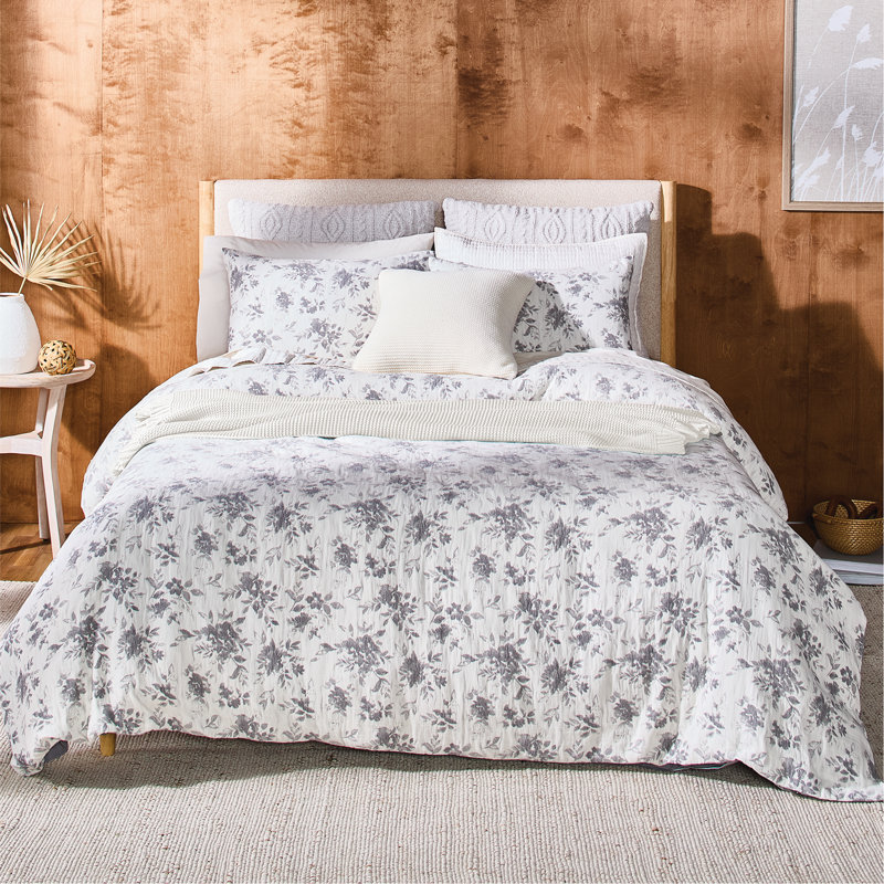 Ensemble d'édredon en jacquard floral 2 pièces Splendid Layla , Édredon double / grand + 2 taies décoratives sta