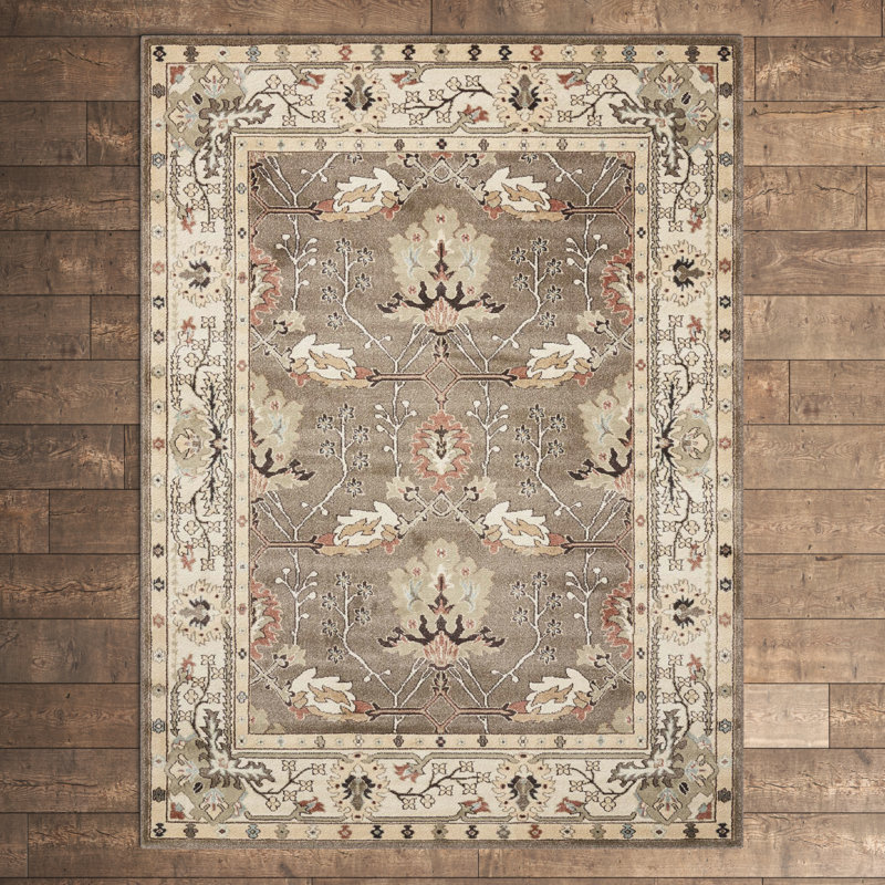 Atena Oriental Gray Area Rug, Rectangle 3'9" x 5'9"