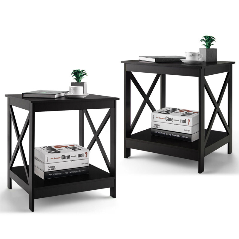 Ensemble de 2 tables de bout avec table de bout et table de bout Breakwater Bay, Noir