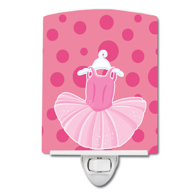 Ballet Tutu on Polka Dots Ceramic Night Light