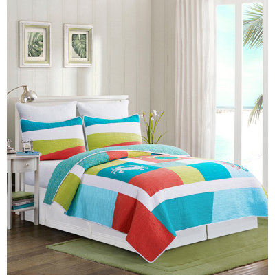 Santorini Cotton Reversible Quilt Set