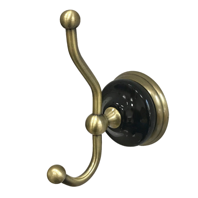 Kingston Brass Water Onyx Robe Hook, Brushed Brass