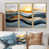 Toile avec cadre flottant or