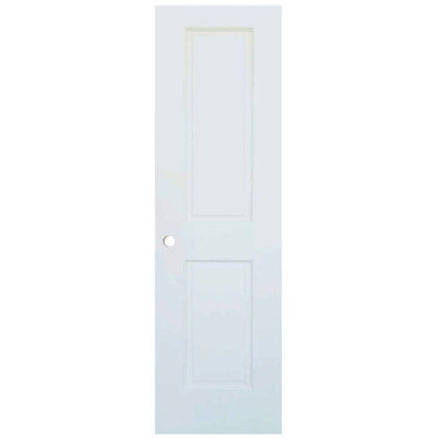 Slab 2-Panel Collonial White with Bore Hole