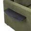 Canapé-lit simple 47,2 po avec canapé-lit, matelas pliable, table d'appoint pliable, pochette de rangement latérale et deux ports USB pour le salon, vert-887705725