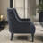  Bania 28" Modern & Contemporary Accent Chair - Chenille Accent Chair Elegant Button-Tufted Back, Dacron Wrapped Seat Cushion-1121311427
