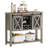 Farmhouse Coffee Bar Cabinet with Storage, Sliding Barn Door Sideboard Buffet, Wine Bottle & Glass Storage Cabinet-275772506