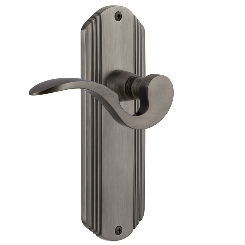 Nostalgic Warehouse Deco Plate Double Dummy with Manor Lever, Antique Pewter