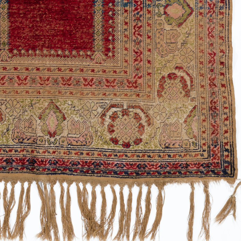 Tapis turc antique en soie, vers 1900.