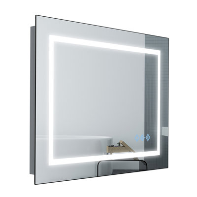 48X36inch LED Bathroom Mirror,3000-6000K Gradient Front And Backlit LED Mirror