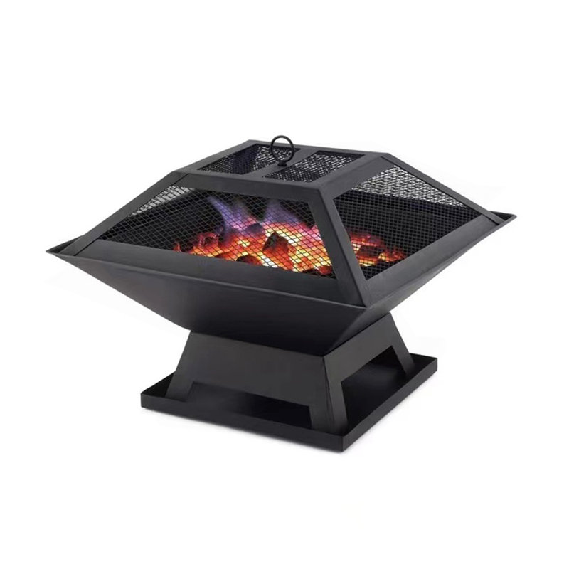 Petit foyer carré portable BBQ Party