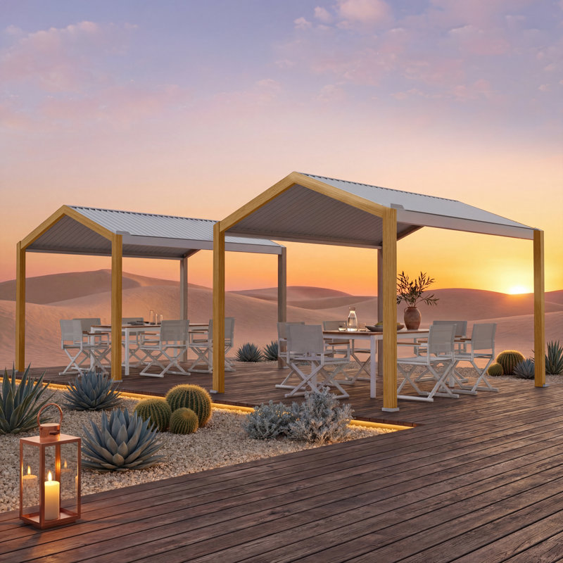 Pergola modulaire à persiennes en aluminium