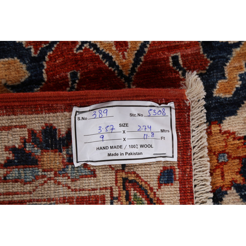 Tapis en laine Heriz Serapi noué à la main 9 pi x 11 pi 8 po
