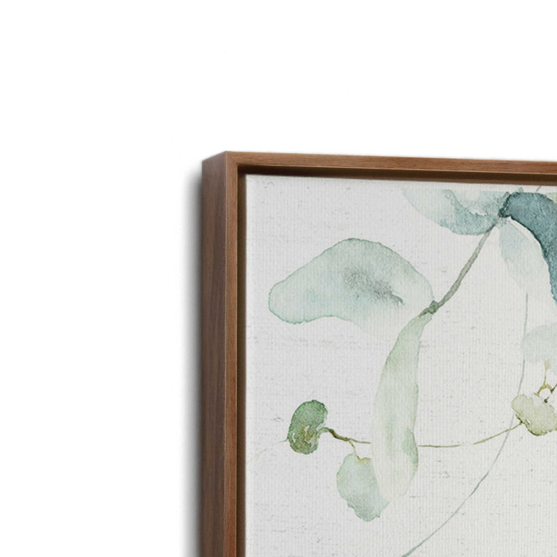 Soak Leaves par lettrage et doublure, L 24 po x H 32 po, Toile avec cadre, Brown