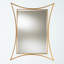 Miroir plat à finition feuille d'or antique, H 41,85 po x l 31,85 po x P 0,83 po