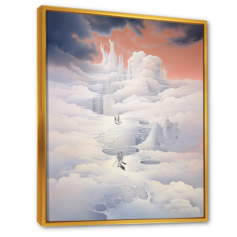 Impression sur toile, Cadre flottant doré, H 32 po x l 24 po x P 1 po