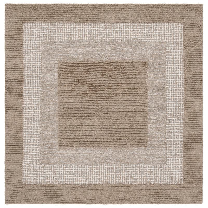 Jorddy 806 Area Rug In Brown / Ivory, Square 6'