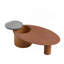 Table basse moderne ovale de luxe, table de salon sophistiquée