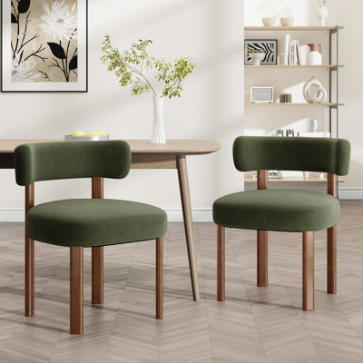 Upholstered Solid Wood Dining Chair Side Chair