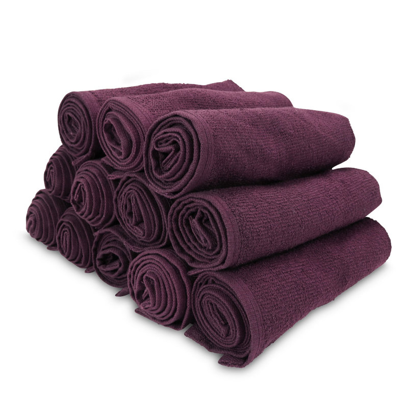 Essuie-mains 100% coton Shirli, Aubergine